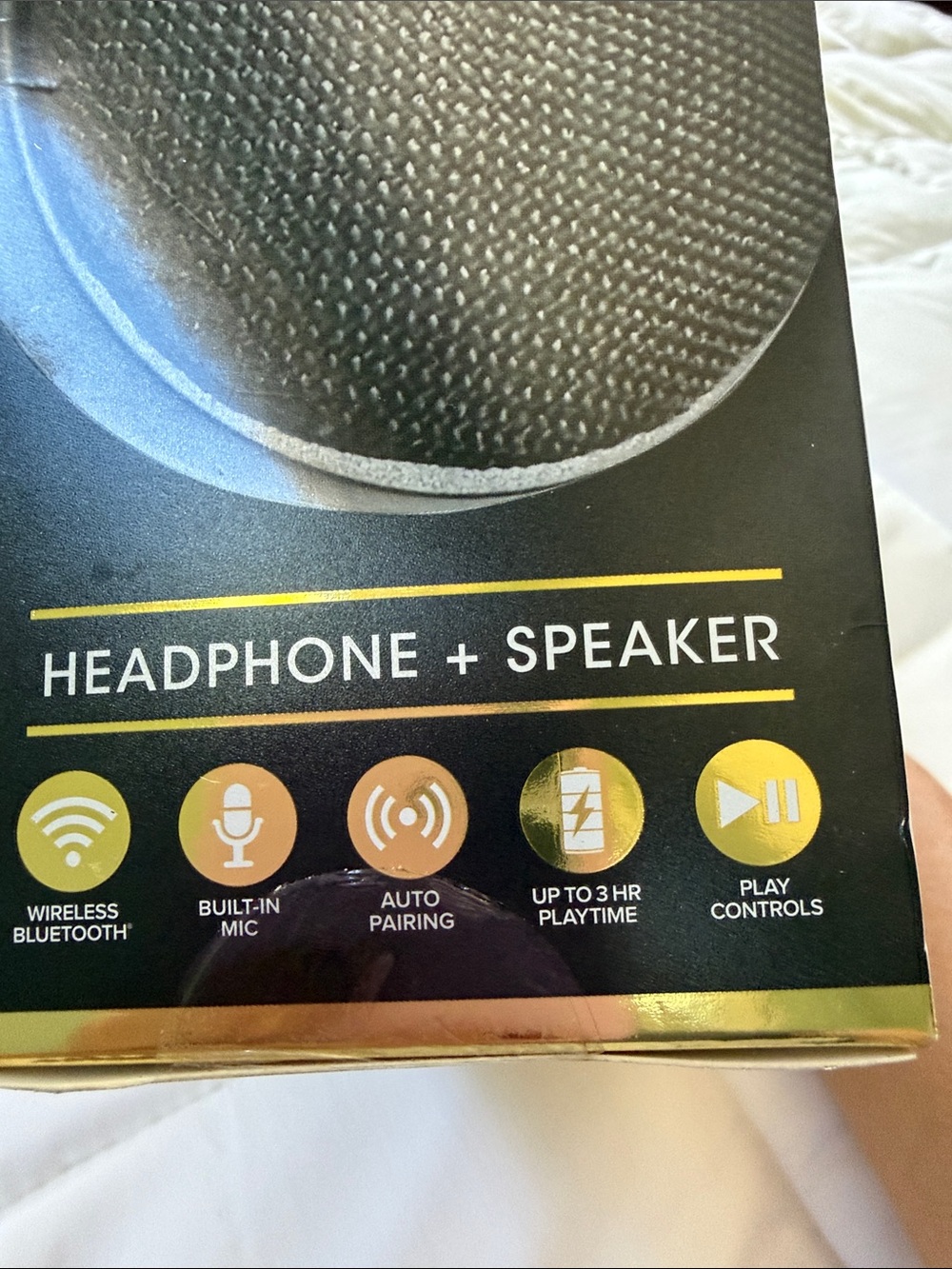 Premium Bluetooth Headphones & Speaker - Black New in Box, Sealed - Picture 4 of 4